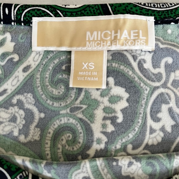 Michael Kors Green Paisley Dress - Picture 3 of 3
